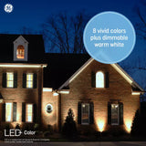GE Lighting LED+ Color Bulb and Color-Changing LED Outdoor Floodlight PAR38 Light Bulb, With Remote, 90W, 10 Color Options (1-Pack)