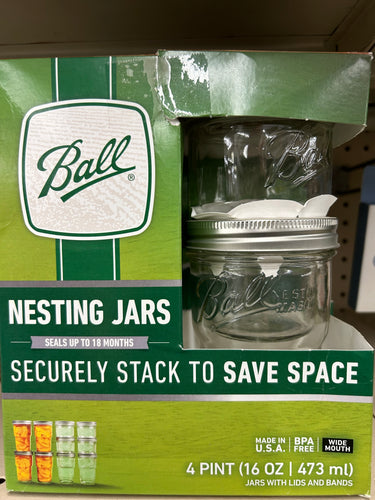 Ball 4-Pack 16 oz Pint Wide Mouth Nesting Jar