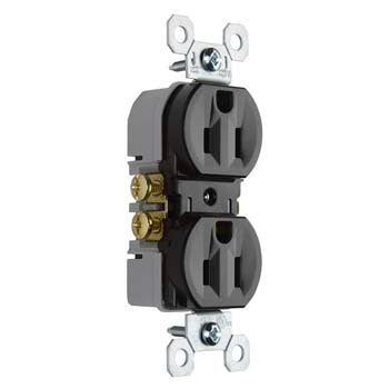 Pass & Seymour Trademaster® 15A/125V Duplex Receptacle, Brown