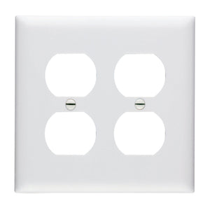 Pass & Seymour TradeMaster® 2-Gang Nylon Wall Plate 2 Duplex Receptacle Openings (White)