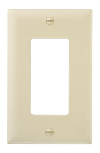 Pass & Seymour Thermoplastic One Gang Decorator Wall Plate, Ivory (One Gang, Ivory)