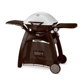 Q-3200 Portable LP Gas Grill, With Cart & Side Tables, 21,700 BTU