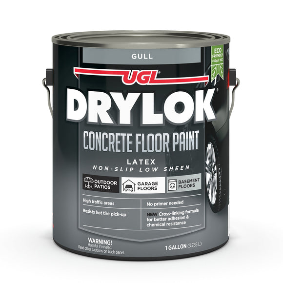 DRYLOK® Latex Concrete Floor Paint (New Low VOC Formula) (1 Gallon, Gull)