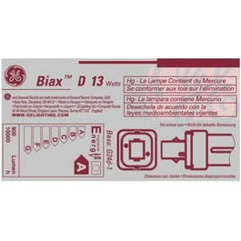 13-Watt CFL Light Bulb, Plug In Biax 2 Pin, 810 Lumens