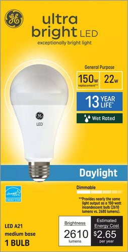 GE Ultra Bright LED 150 Watt Replacement A21 General Purpose Bulb (Soft White (1 Pack))