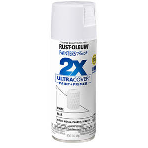 Rust-Oleum Painter's Touch® 2X Ultra Cover Flat Spray Paint (12 oz. Spray, Flat White)