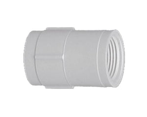 Genova Products PVC Pressure Pipe Fitting Coupling (1/2" FIP x FIP, White)