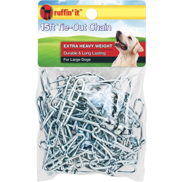 Westminster Pet Ruffin' it Extra Heavy Weight Large Dog Tie-Out Chain, 15 Ft.