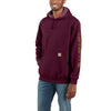 Carhartt Loose Fit Midweight Logo Sleeve Graphic Sweatshirt in Port