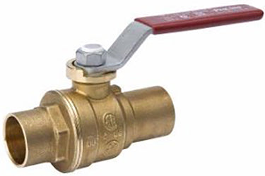 BALL VALVE SOLDER 1 1/4 IN BRASS