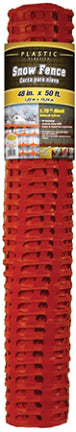 SNOW FENCE PVC 4 FT X 50 FT ORANGE
