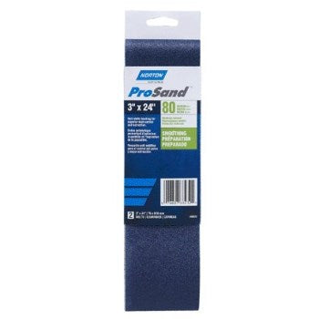 Norton 076607-68232 68232 2pk 3x24 80g Sand Belt