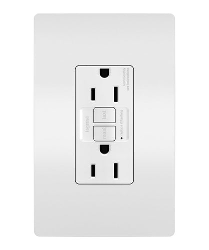 Legrand Pass & Seymour Radiant® 15A Duplex Self-Test GFCI Receptacles with SafeLock® Protection