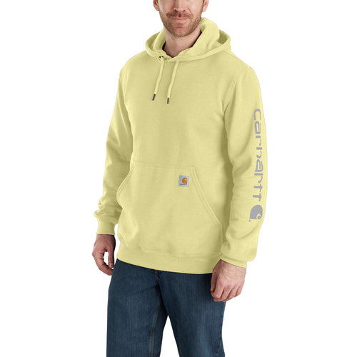 Carhartt Loose Fit Midweight Logo Sleeve Graphic Sweatshirt in Lemongrass