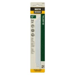 Reciprocating Saw Blades, 2-Pk, 6-Inch, 14-TPI, High-Speed Steel Metal-Cutting