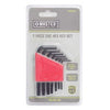 SAE Hex-L Key Set, Short Arm, 7-Pc.