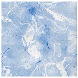 Shelf Liner, Adhesive, Marble Baby Blue, 18-In. x 9-Ft.