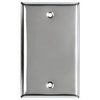 Steel Wall Plate, Blank, Chrome