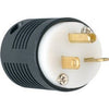 Straight Blade Plug, 2-Pole, 3-Wire Grounding, Black & White, NEMA 6-20P, 20-Amp, 250-Volt