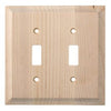 Toggle Wall Plate, 2-Gang, Huntsfield, Unfinished Birch