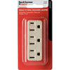 Triple Grounding Outlet Tap, 2-Pole, Ivory, 15-Amp, 125-Volt