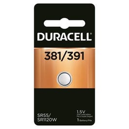 Watch Battery, #381, Silver Oxide, 1.5-Volt