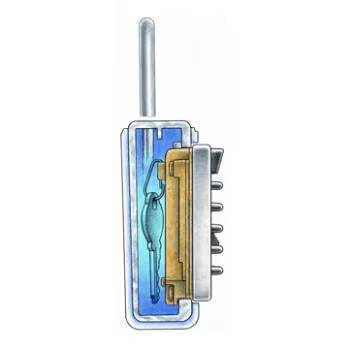 Keysafe Slimline 2-Key Pushbutton Titanium