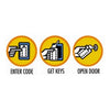 Keysafe Slimline 2-Key Pushbutton Titanium