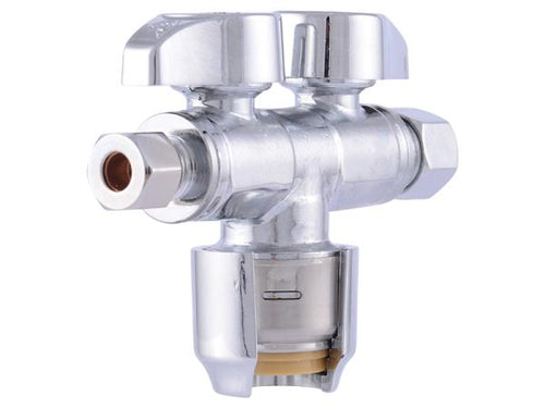 Sharkbite Max Brass Push Dual Stop Valve