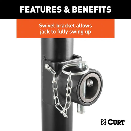 Curt Pipe-Mount Swivel Jack with Top Handle