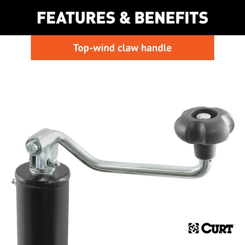 Curt Pipe-Mount Swivel Jack with Top Handle