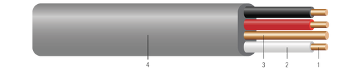 Southwire 14-2 CU UF-B with Ground