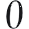 Hillman Black & Silver Reflective Plastic House Number 0