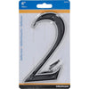 Hillman Black & Silver Reflective Plastic House Number 2