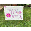 Hillman Corrugated Plastic Blank White Sign with Holder (20 x 24)