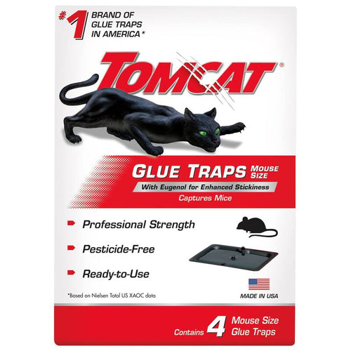 TOMCAT Glue Traps Mouse Size with Eugenol for Enhanced Stickiness