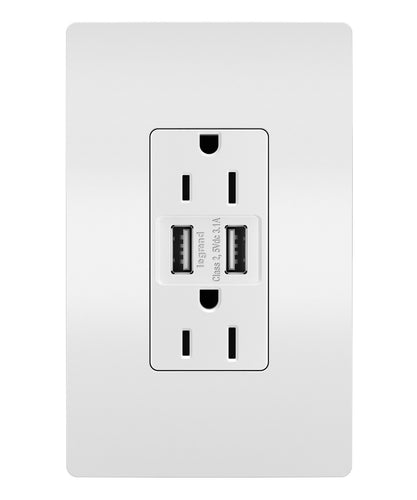 Legrand radiant® 3.1A USB Outlet Type A 15A Tamper-Resistant