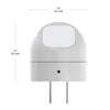 Globe Electric White Automatic Dusk to Dawn 360-Degree Directional LED Night Light