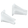 Prime-Line Drawer Side Track Brackets, White Nylon (1 Pair)