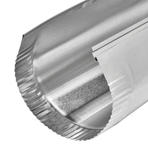 Lambro 4 inch Aluminum Snap-Lock Pipe – 24 inch Length – Item #229