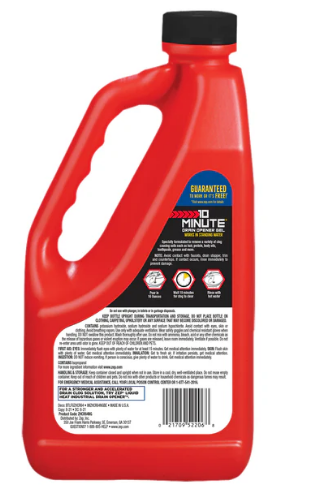 Zep 10 Minute Drain Opener Gel – Dissolves Hair and Clogs – 64 oz