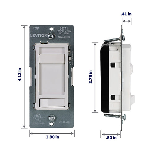 Leviton SureSlide Dimmer Switch for Dimmable LED, CFL, and Incandescent Lighting