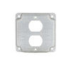 Hubbell Raco 4 in. Square Cover, Exposed Work, Duplex