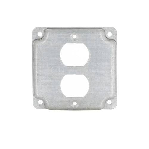 Hubbell Raco 4 in. Square Cover, Exposed Work, Duplex