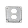 Hubbell Raco 4 in. Square Cover, Exposed Work, Duplex