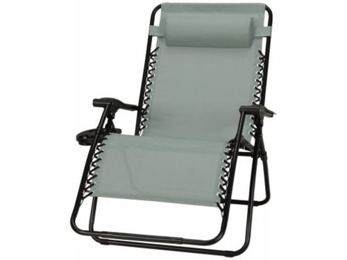 Four Seasons Courtyard Sunny Isles Zero Gravity Chair Coated Steel Frame Seafoam Green