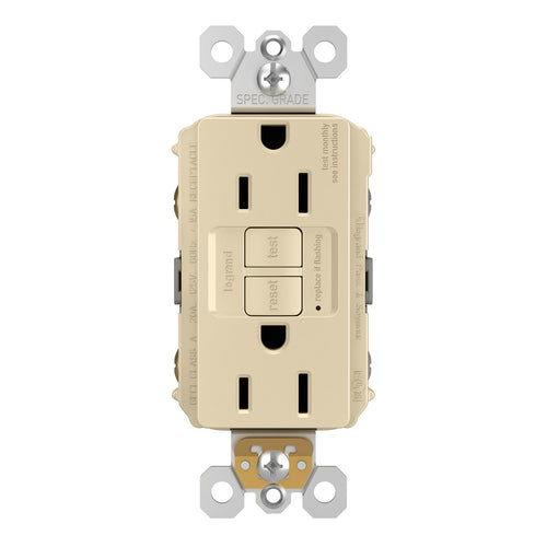 Legrand Pass & Seymour Radiant® 15A Duplex Self-Test GFCI Receptacles with SafeLock® Protection