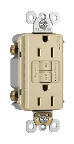 Legrand Pass & Seymour Radiant® 15A Duplex Self-Test GFCI Receptacles with SafeLock® Protection
