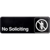 Hillman Adhesive No Soliciting Sign (3 x 9)