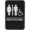 Hillman Adhesive Women/Men Handicapped Restroom with Braille (6 x 9)